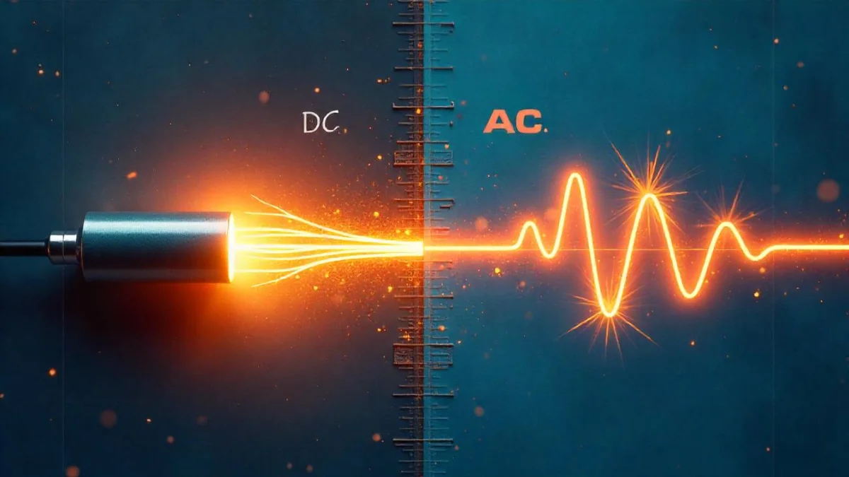 Curent alternativ vs continuu — ilustrație Selectra