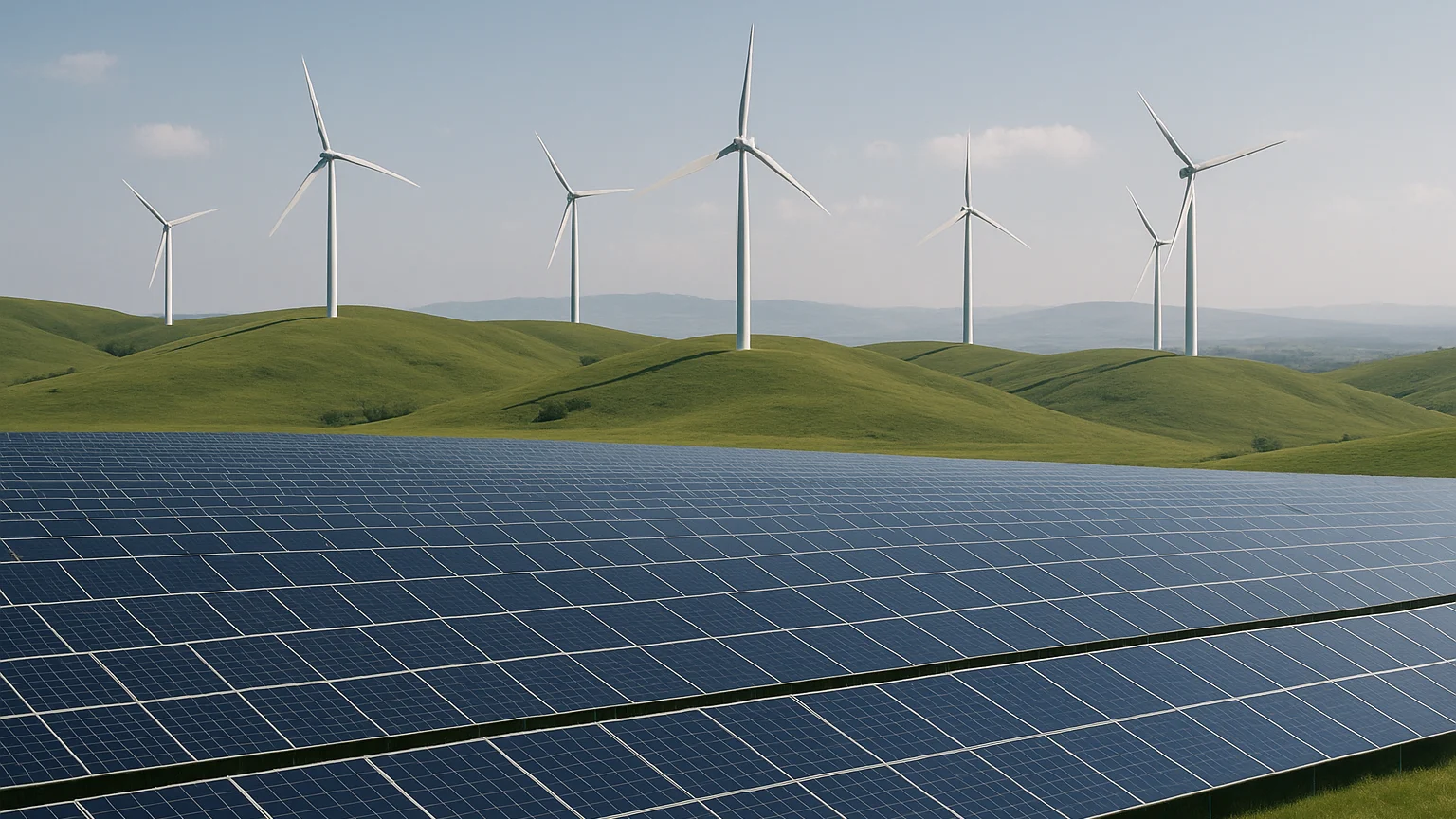 Parc eolian și fotovoltaic, capacități de energie regenerabilă PPC